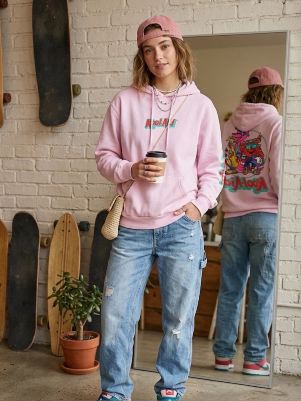 Kool-Aid Pink‎ Pullover Hoodie - Women's Cozy Crew